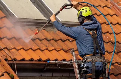 Démoussage et hydrofuge de toiture aux Pilles